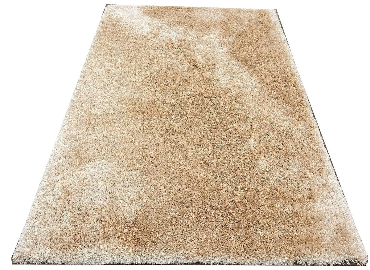 Casper Cream Solid Plush Shag Rug - Image 2