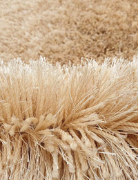 Casper Cream Solid Plush Shag Rug - Image 4