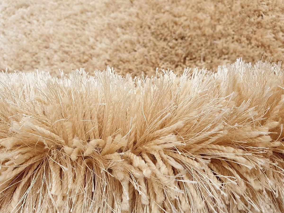 Casper Cream Solid Plush Shag Rug - Image 4