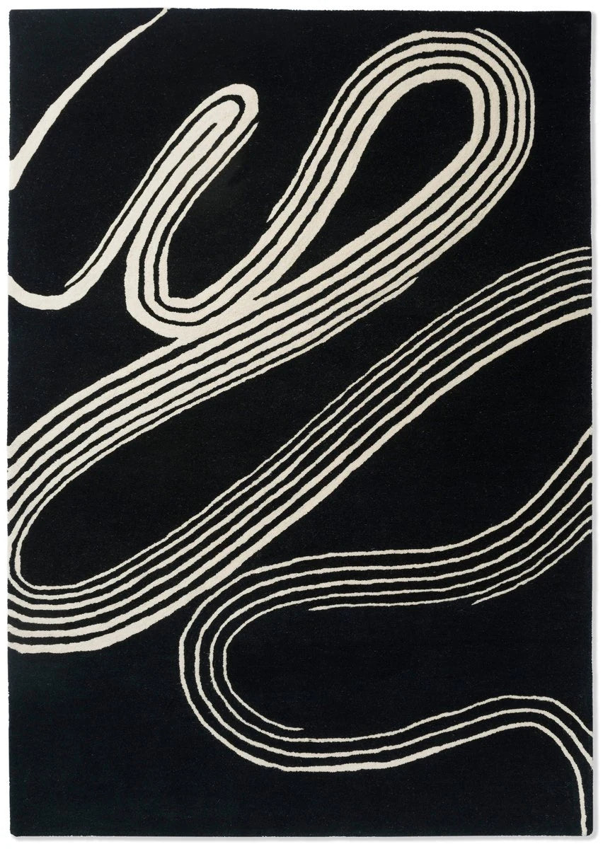 Caviar Abstract Hand-Tufted Wool Rug - Image 1