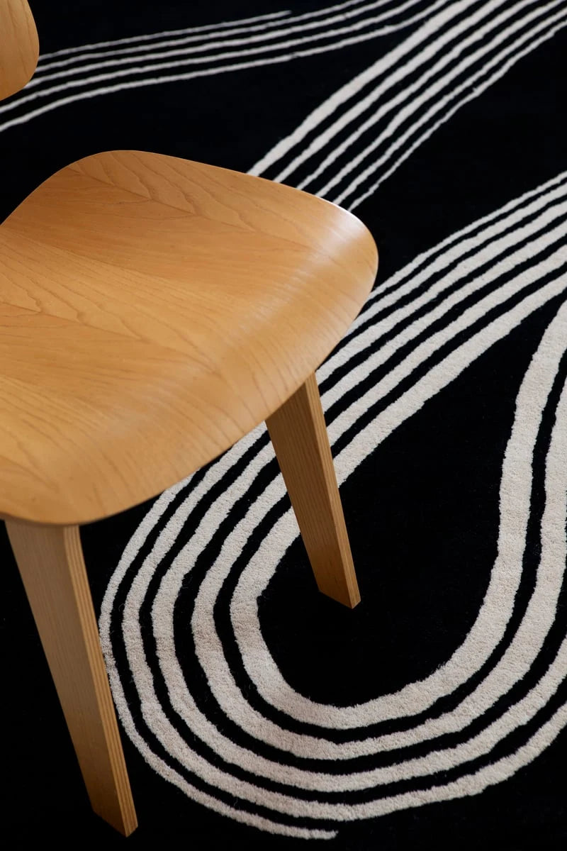 Caviar Abstract Hand-Tufted Wool Rug - Image 2