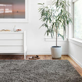 Charcoal Solid Plush Shag Rug - Image 1