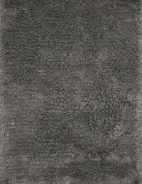 Charcoal Solid Plush Shag Rug - Image 2