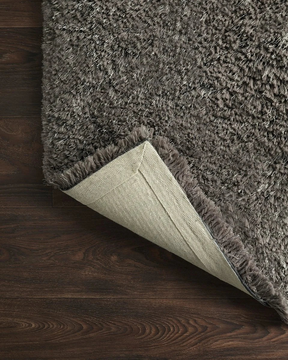 Charcoal Solid Plush Shag Rug - Image 5