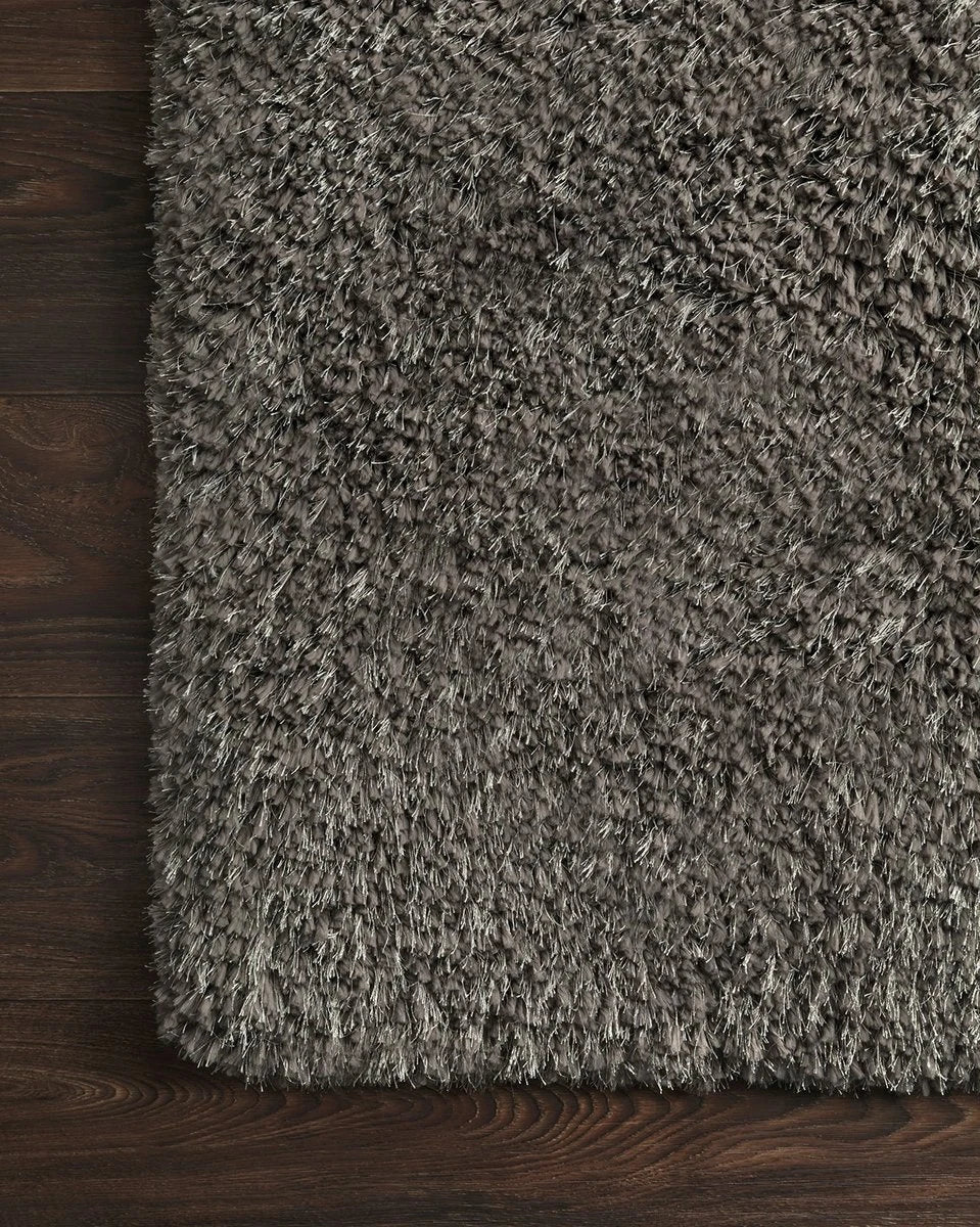 Charcoal Solid Plush Shag Rug - Image 6
