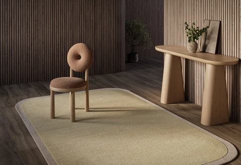 Charlston Beige Irregular Hand-Tufted Wool Rug - Image 1