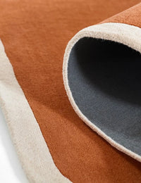 Charlston Copper Irregular Hand-Tufted Wool Rug - Image 3