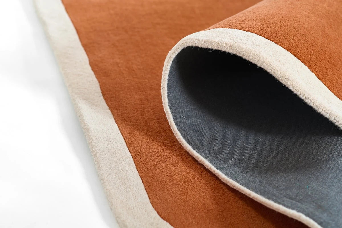 Charlston Copper Irregular Hand-Tufted Wool Rug - Image 3