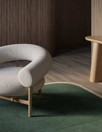 Charlston Green Irregular Hand-Tufted Wool Rug - Image 1