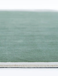 Charlston Green Irregular Hand-Tufted Wool Rug - Image 2