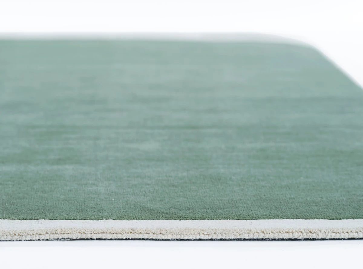 Charlston Green Irregular Hand-Tufted Wool Rug - Image 2