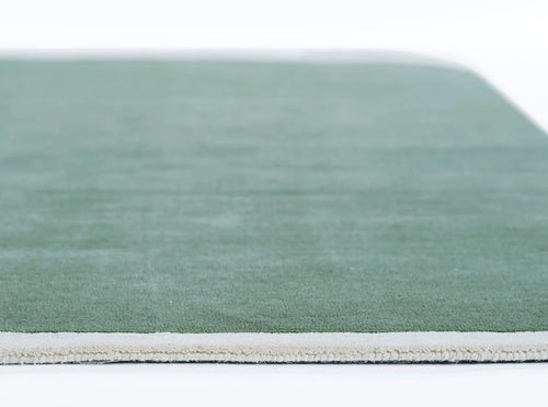 Charlston Green Irregular Hand-Tufted Wool Rug - Image 2