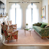 Charlston Pink Irregular Hand-Tufted Wool Rug - Image 1
