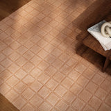 Check Blush Geometric Hand-Tufted Wool Rug - Image 1