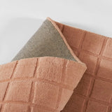 Check Blush Geometric Hand-Tufted Wool Rug - Image 3