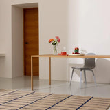 Check Bright Blue Geometric Hand-Tufted Wool Rug - Image 1