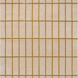 Check Bronze Yellow Geometric Hand-Tufted Wool Rug - Image 2