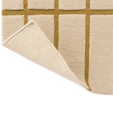 Check Bronze Yellow Geometric Hand-Tufted Wool Rug - Image 7