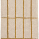 Check Bronze Yellow Geometric Hand-Tufted Wool Rug - Image 9
