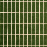 Check Olive Green Geometric Hand-Tufted Wool Rug - Image 2