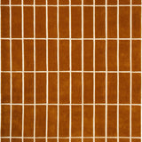 Check Plaid Brown Geometric Hand-Tufted Wool Rug - Image 2