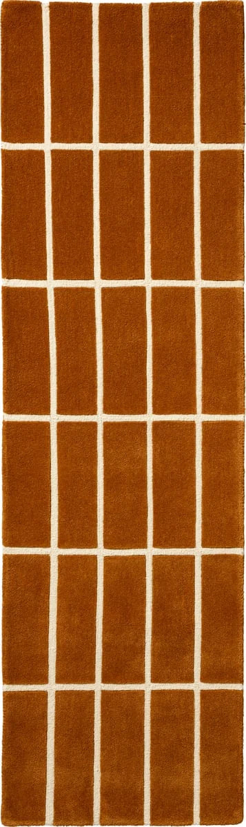 Check Plaid Brown Geometric Hand-Tufted Wool Rug - Image 8