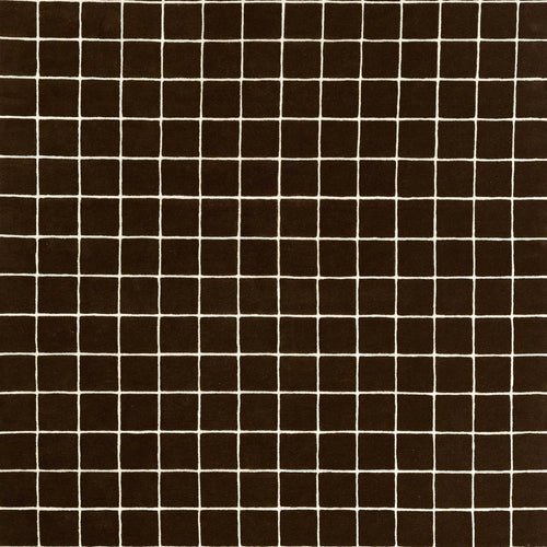 Check Windowpane Brown Geometric Hand-Tufted Wool Rug - Image 2