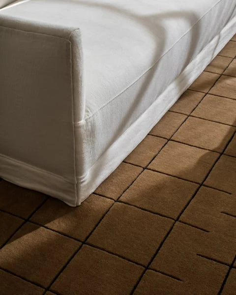 Chestnut Geometric Hand-Tufted Wool Rug - Image 5