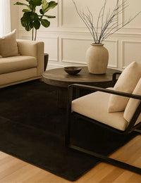 Chocolate Brown Faux Rabbit Fur Rug - Image 1