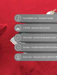 Chocolate Brown Faux Rabbit Fur Rug - Image 2