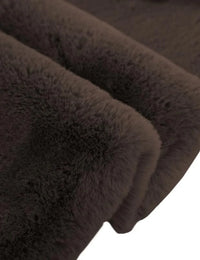 Chocolate Faux Rabbit Fur Rug - Image 2