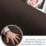 Chocolate Faux Rabbit Fur Rug - Image 4