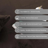 Chocolate Faux Rabbit Fur Rug - Image 7
