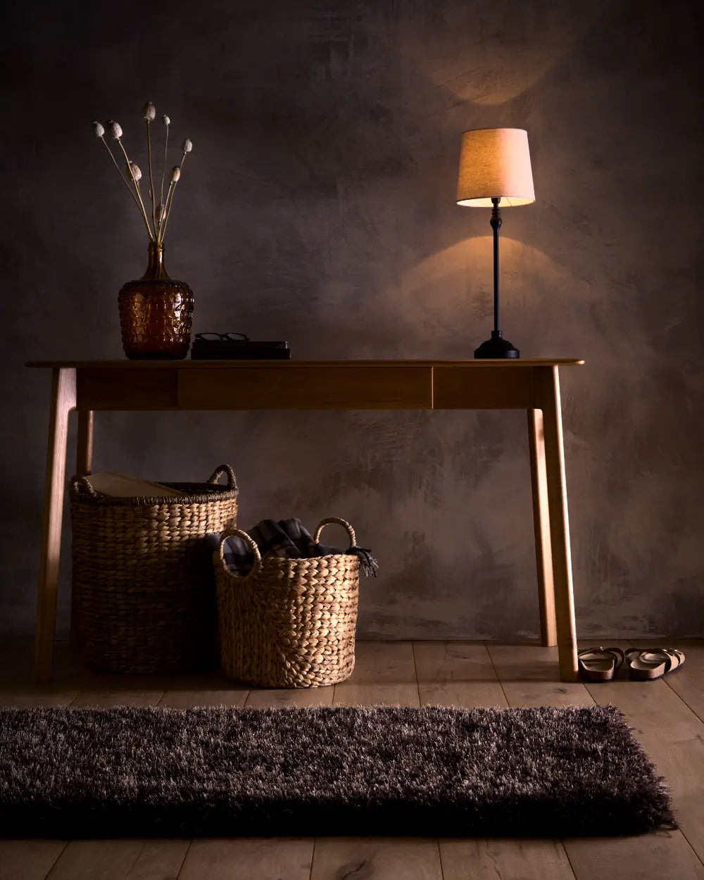 Chocolate Solid Plush Shag Rug - Image 2