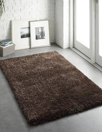 Chocolate Solid Plush Shag Rug - Image 4