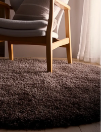 Chocolate Solid Plush Shag Rug - Image 6