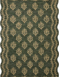 Christmas Forest Oatmeal Floral Hand-Tufted Wool Rug - Image 2