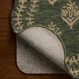 Christmas Forest Oatmeal Floral Hand-Tufted Wool Rug - Image 6