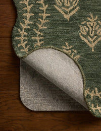 Christmas Forest Oatmeal Floral Hand-Tufted Wool Rug - Image 6