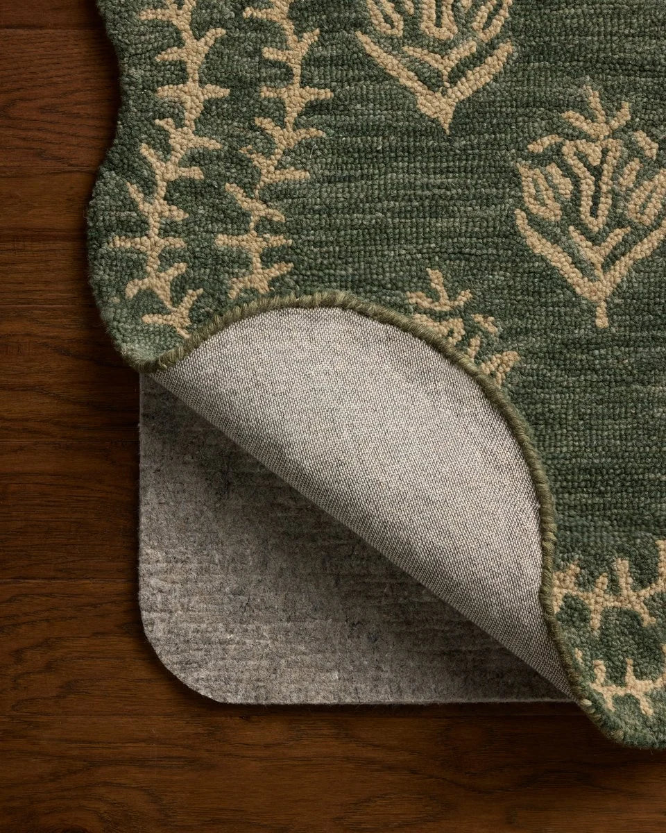 Christmas Forest Oatmeal Floral Hand-Tufted Wool Rug - Image 6
