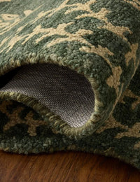 Christmas Forest Oatmeal Floral Hand-Tufted Wool Rug - Image 7