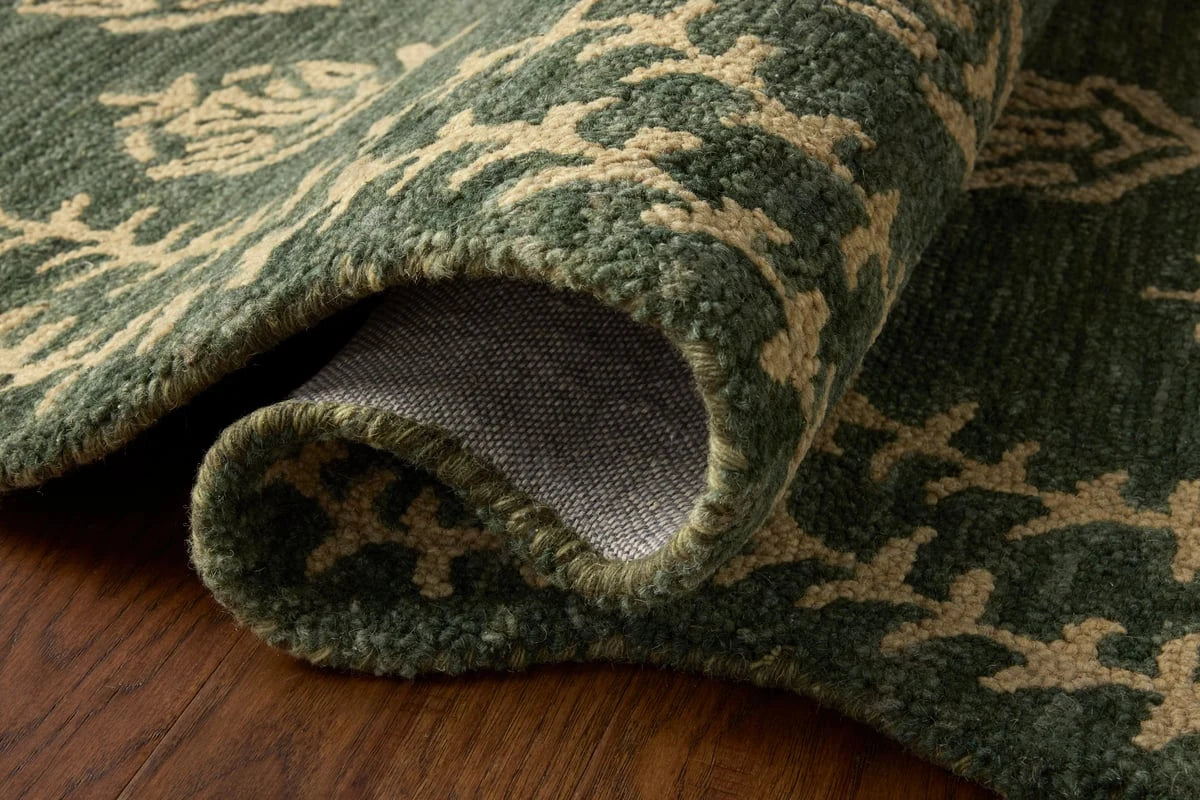 Christmas Forest Oatmeal Floral Hand-Tufted Wool Rug - Image 7