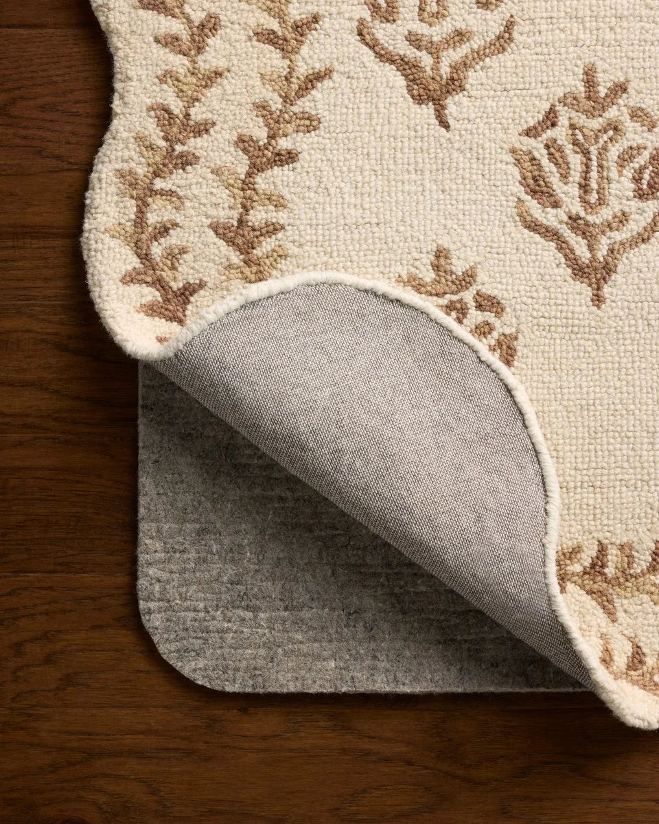 Christmas Ivory, Natural Floral Hand-Tufted Wool Rug - Image 6