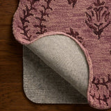 Christmas Plum, Dark Plum Floral Hand-Tufted Wool Rug - Image 7