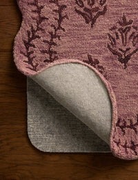 Christmas Plum, Dark Plum Floral Hand-Tufted Wool Rug - Image 7
