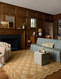 Christmas Wheat, Ivory Floral Hand-Tufted Wool Rug - Image 1