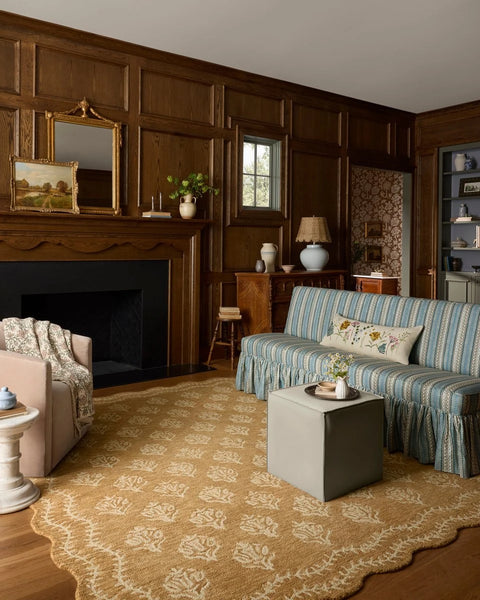 Christmas Wheat, Ivory Floral Hand-Tufted Wool Rug - Image 1