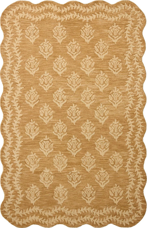 Christmas Wheat, Ivory Floral Hand-Tufted Wool Rug - Image 2