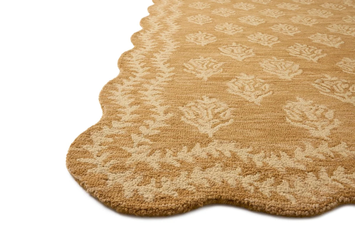 Christmas Wheat, Ivory Floral Hand-Tufted Wool Rug - Image 4
