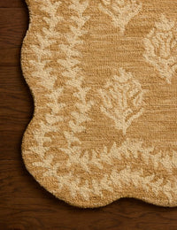 Christmas Wheat, Ivory Floral Hand-Tufted Wool Rug - Image 5